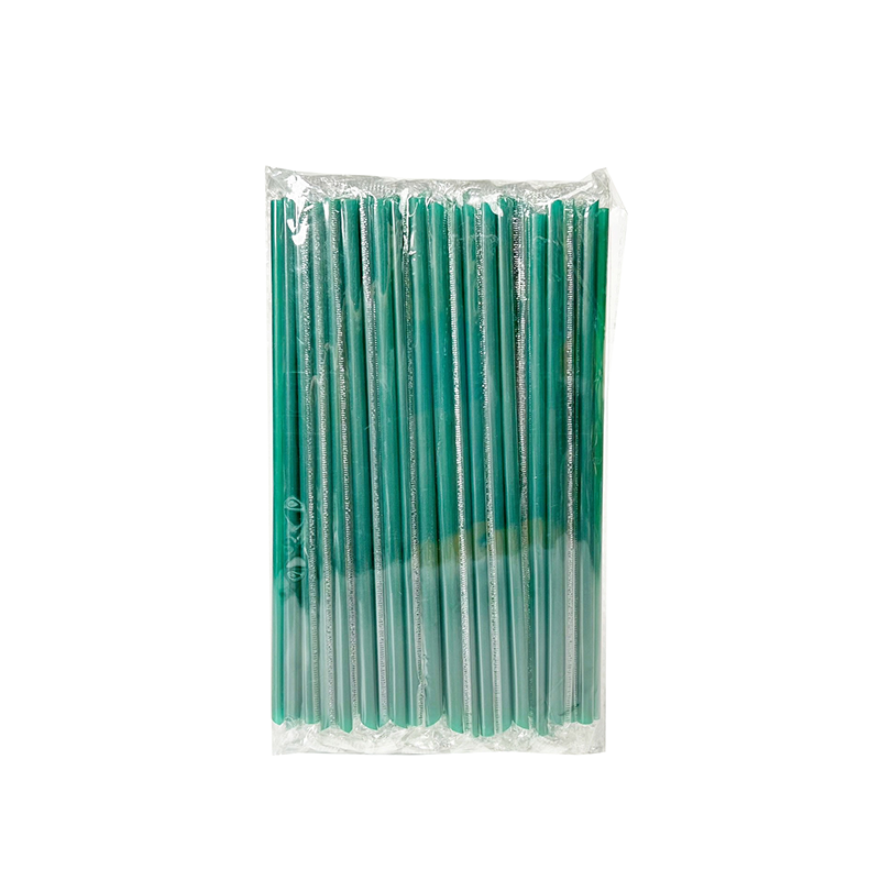 JY-PS-002 Individual Plastic Film Wrapped Packing Sharp End Flexible Straw