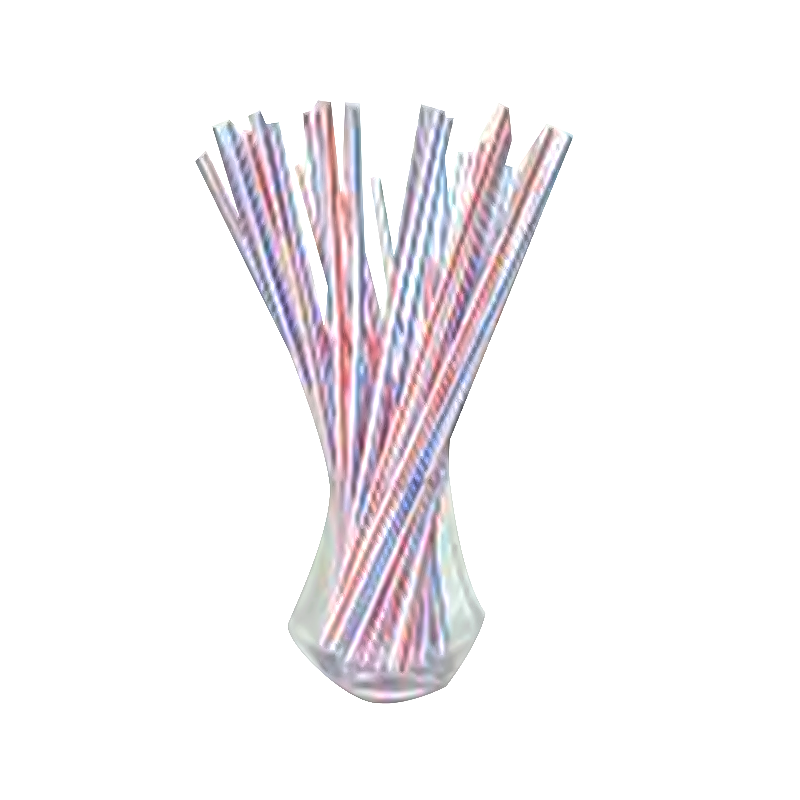 JY-PS-004 Striped Plastic Drinking Straw