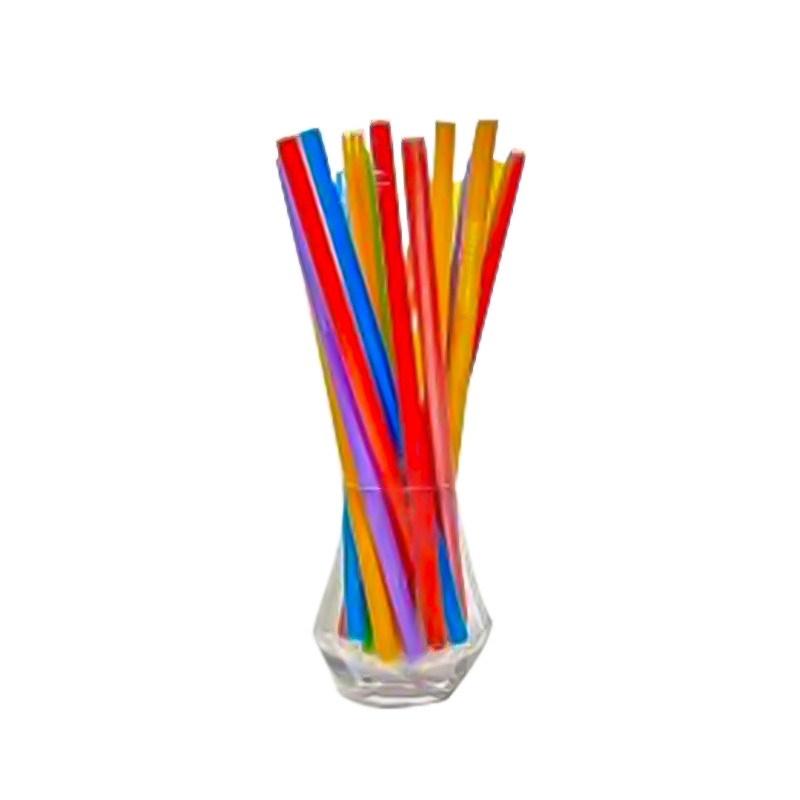 JY-PS-001 Artistic Flexible Straws Mixed Colors Plastic Drinking Straw