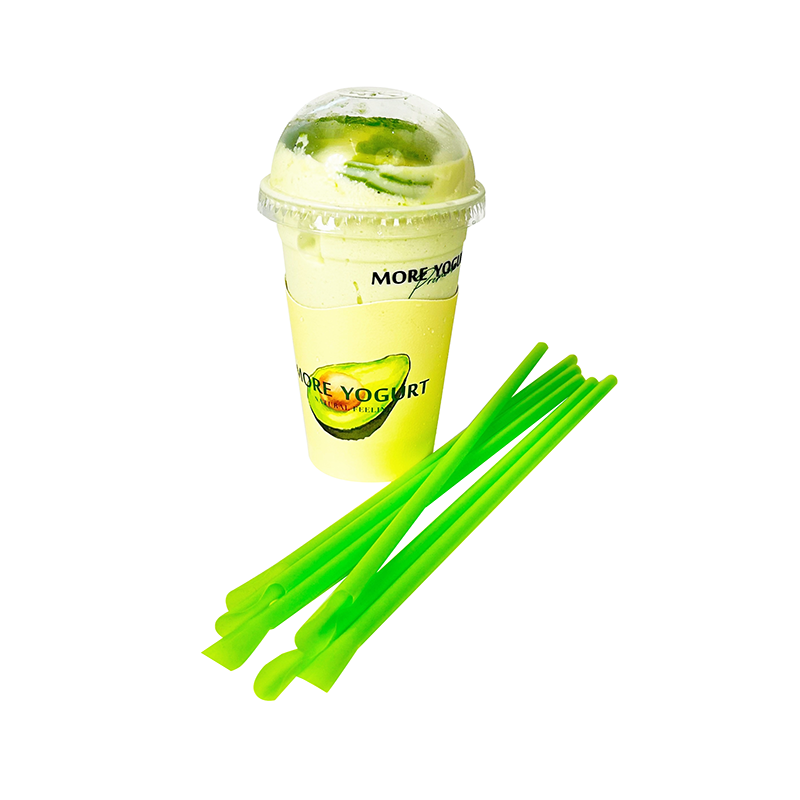 JY-PS-005 Spoon Straight Plastic Drinking Straw