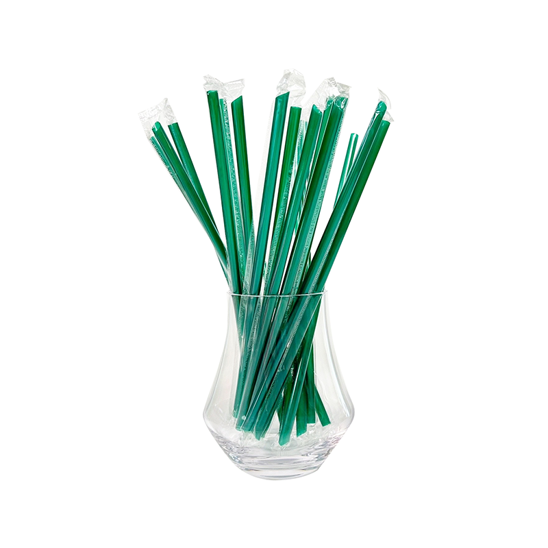 JY-PS-002 Individual Plastic Film Wrapped Packing Sharp End Flexible Straw
