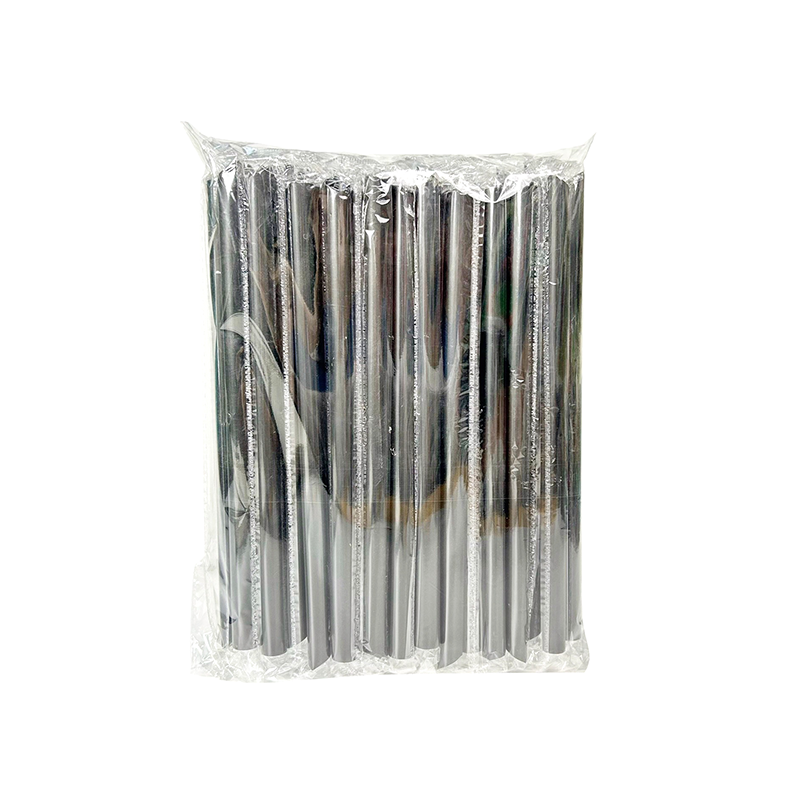 JY-PS-002 Individual Plastic Film Wrapped Packing Sharp End Flexible Straw