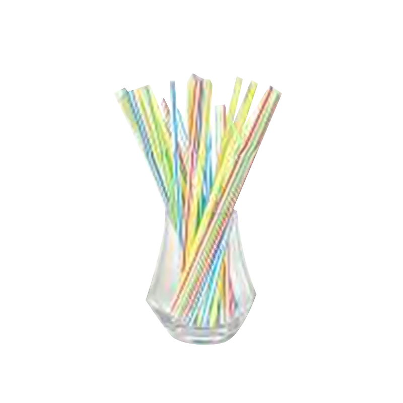 JY-PS-004 Striped Plastic Drinking Straw