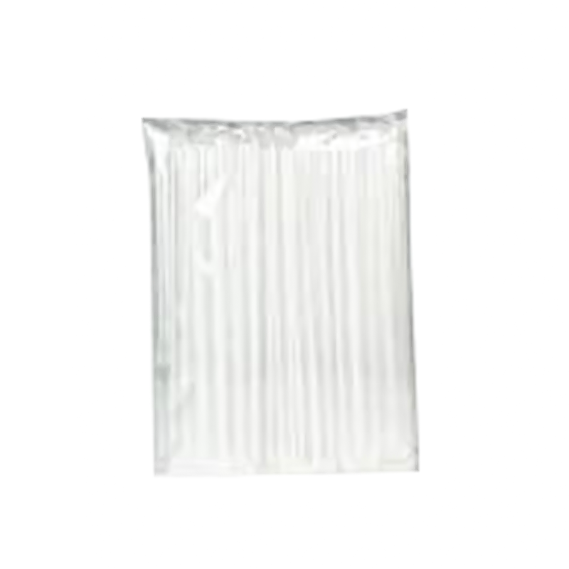 JY-PS-002 Individual Plastic Film Wrapped Packing Sharp End Flexible Straw