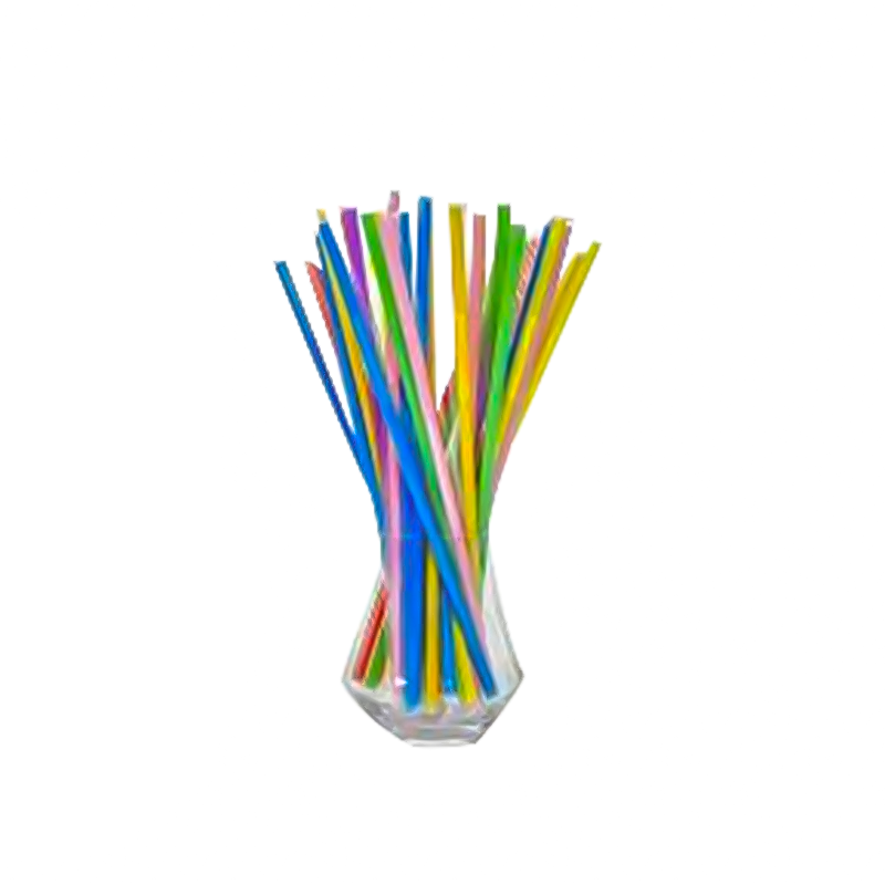 JY-PS-001 Artistic Flexible Straws Mixed Colors Plastic Drinking Straw