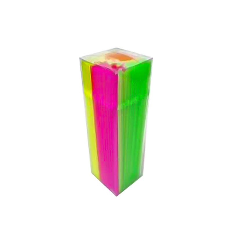 JY-PS-003 5mm*240mm Flexible Colored Plastic Drinking Straw